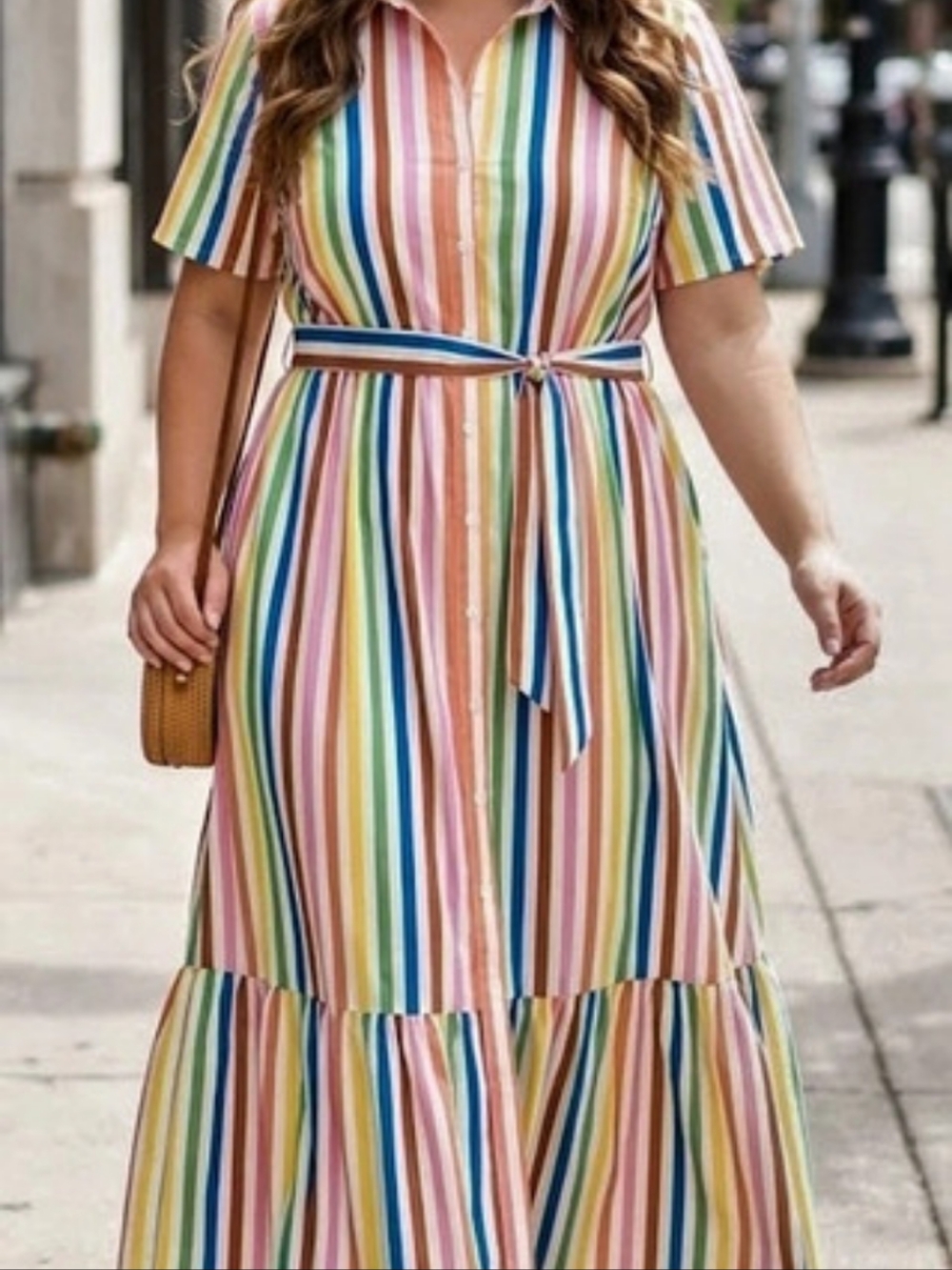 PRIDE , Striped Maxi Dress in Multicolor Like New